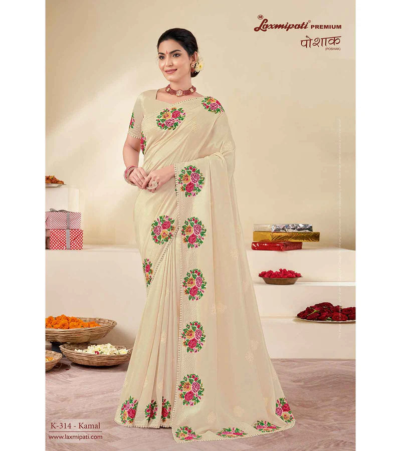 Pure Katan Jugnu Silk Chikoo Saree
